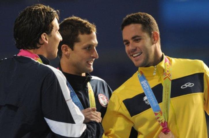 Thiago Pereira leva o bronze e fica atr&aacute;s dos dois norte-americanos que nadaram a prova