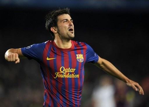 Villa marcou o segundo gol da vit&oacute;ria por 2 a 0 do Barcelona
