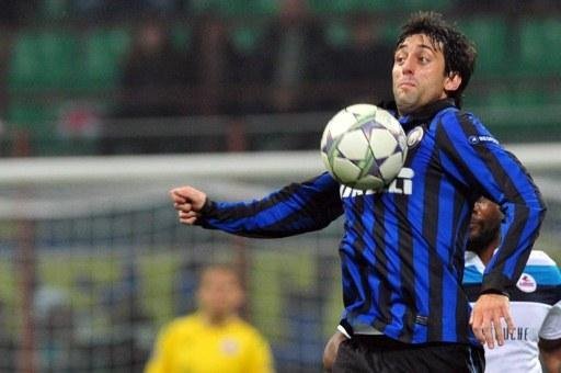 Diego Milito garantiu a vit&oacute;ria da Inter de Mil&atilde;o sobre o Lille