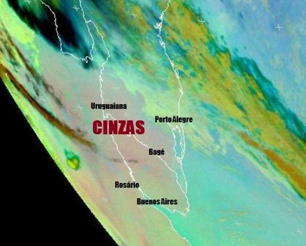 Nuvem vulc&acirc;nica volta ao Rio Grande do Sul 
