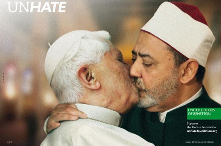 Benetton retira montagem com Bento XVI ap&oacute;s protesto Roma