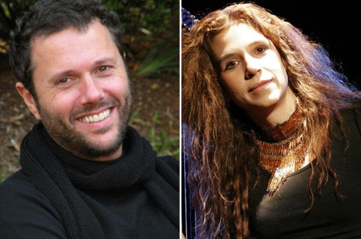 O guitarrista Duca Leindecker, de Cidad&atilde;o Quem e Pouca Vogal, se apresenta com a harpista Cristina Braga