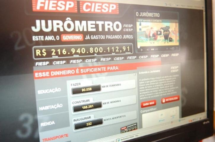 Jur&ocirc;metro registra pagamento de R$ 216,82 bilh&otilde;es em 2011