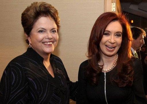 Dilma se re&uacute;ne em Caracas com Kirchner e Morales