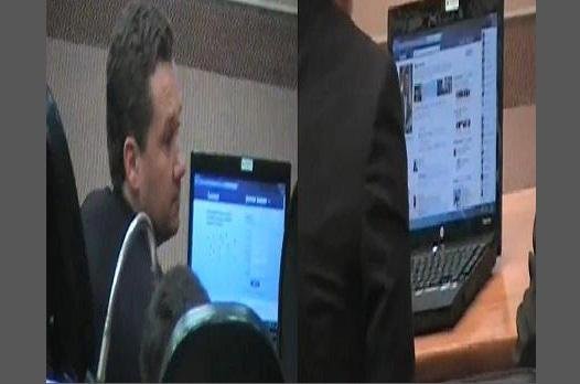 Vereador Zacher no Facebook em sess&atilde;o plen&aacute;ria com Ordem do Dia