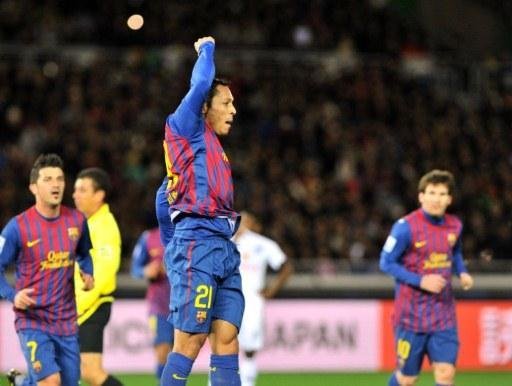 Adriano marcou dois gols para o Barcelona no Mundial de Clubes