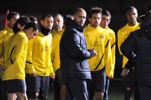 Guardiola comandou &uacute;ltimo treino do Barcelona antes de enfrentar o Santos
