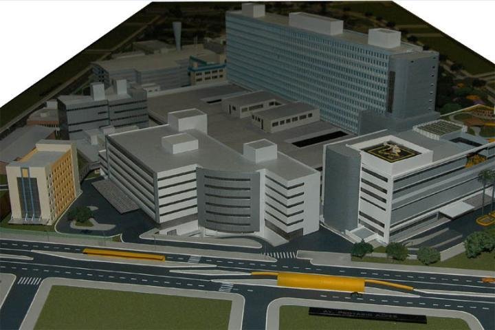 Maquete da unidade ampliada do HCPA