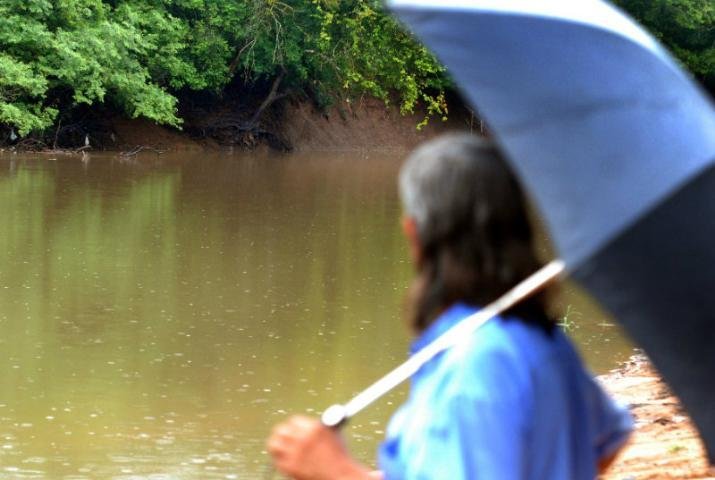 Rios subiram e lavouras receberam primeira chuva forte em dois meses no interior 
