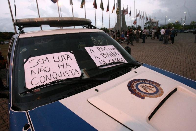 Pol&iacute;cia Militar entrou em greve na Bahia