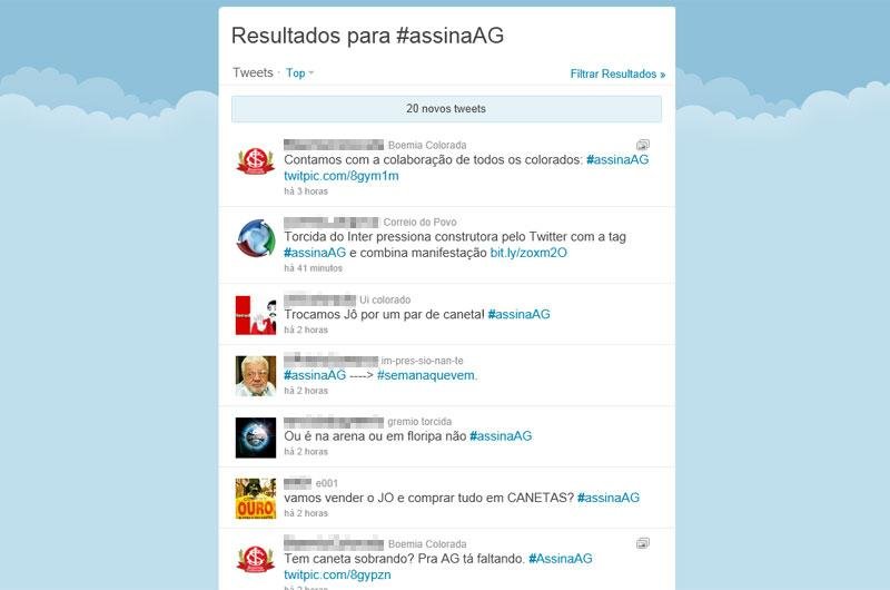 Colorados combinam mobiliza&ccedil;&atilde;o com canetas e entram nos t&oacute;picos mais comentados no Twitter