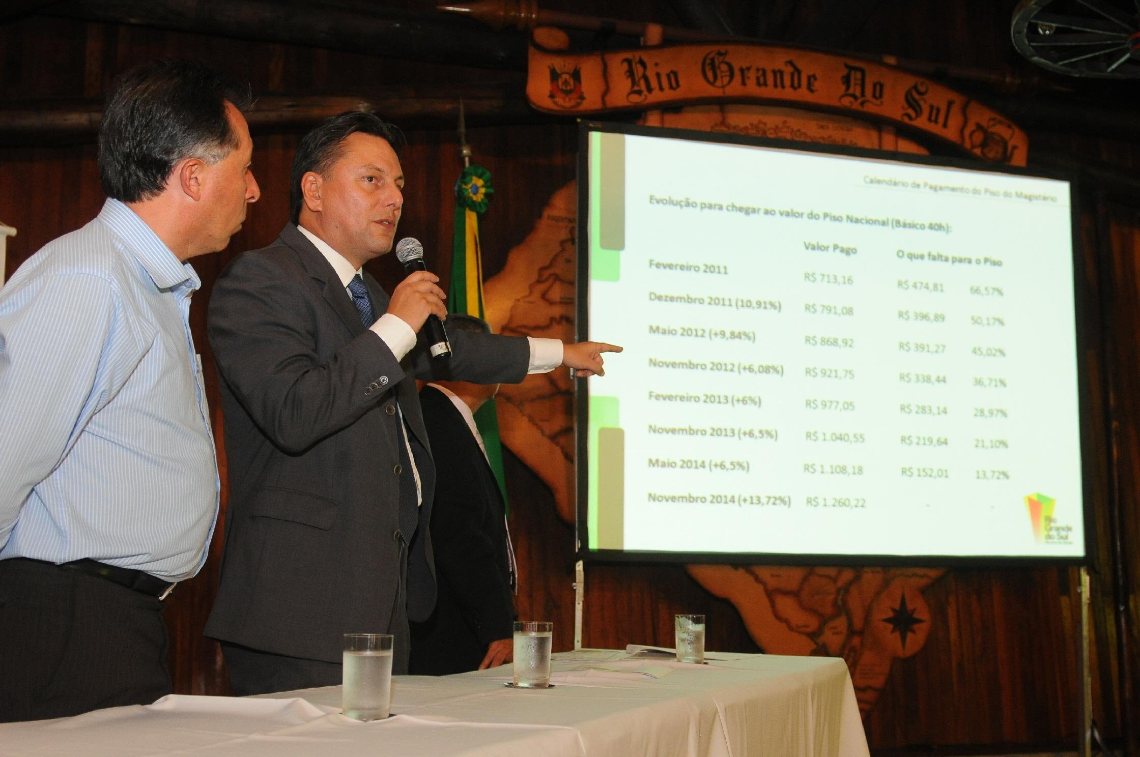 Chefe da Casa Civil, Carlos Pestana, e Secret&aacute;rio da Educacao, Jose Clovis de Azevedo, apresentaram proposta de reajuste do Magist&eacute;rio