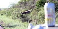 Condutor foi preso em um matagal próximo do acidente em Hulha Negra