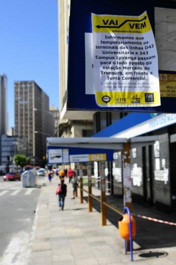 Cartazes informaram sobre as altera&ccedil;&otilde;es