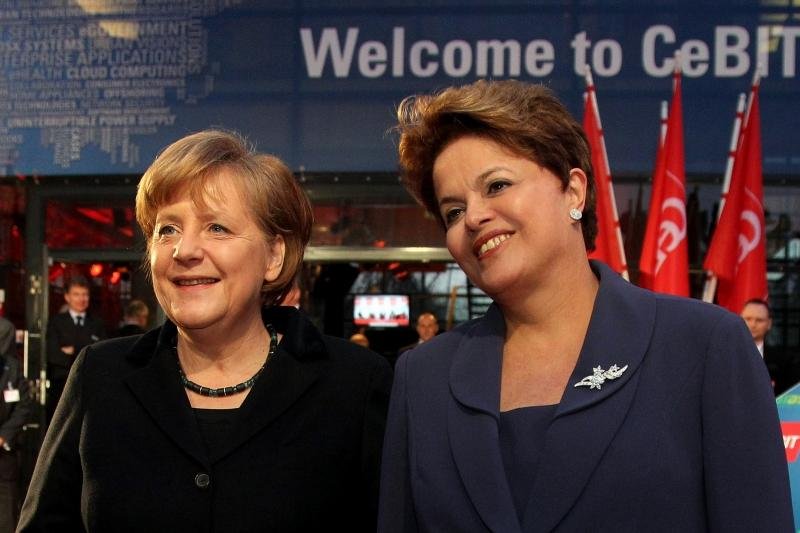 Dilma e Angela Merkel fizeram visita oficial &agrave; CeBIT