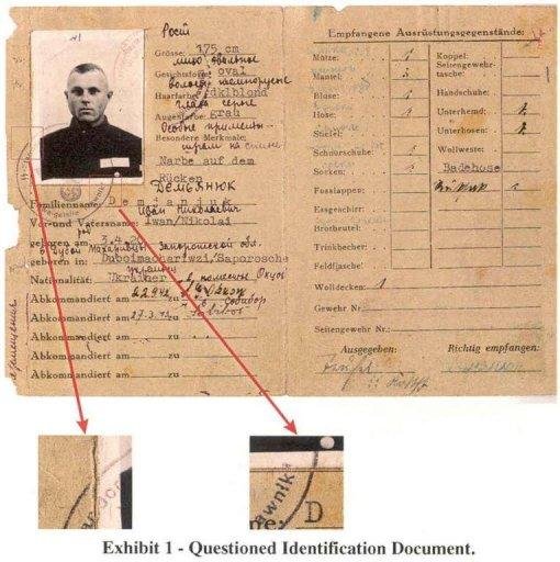 Documento de John Demjanjuk