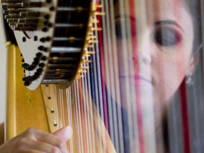 Harpista Cristina de Carvalho &eacute; a solista convidada de concerto 
