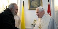 Papa Bento XVI se encontra com Fidel Castro em Cuba