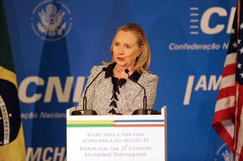 Hillary Clinton fez elogios ao sucesso do Brasil