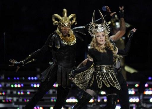 Madonna se apresentou no Super Bowl, a final do campeonato de futebol americano, em fevereiro