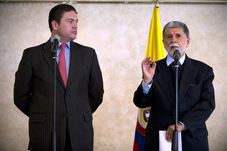 Ministros concederam entrevista coletiva sobre o caso em Bogot&aacute;