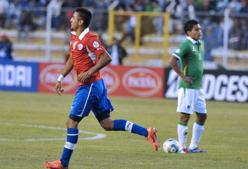 Arturo Vidal marcou o segundo gol da vit&oacute;ria chilena