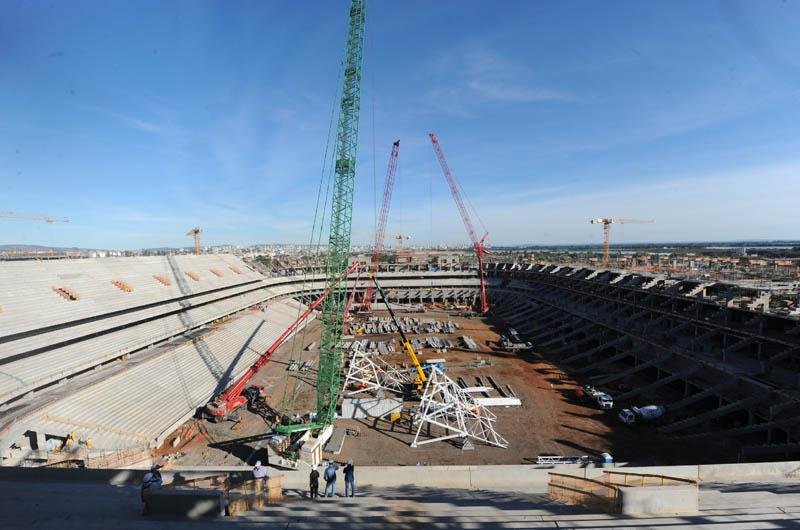 Arena do Gr&ecirc;mio est&aacute; com 80% das obras conclu&iacute;das e j&aacute; impressiona torcedores