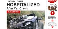 Lindsay Lohan é hospitalizada após bater seu Porsche