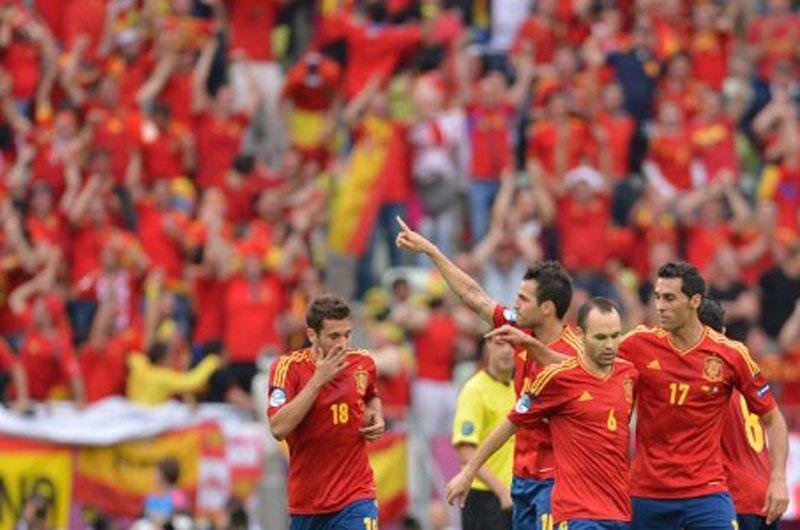 Espanha empatou aos 19 do segundo tempocopa