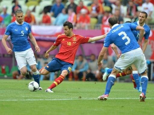 Espanha reclama de gramado ap&oacute;s empate com It&aacute;lia