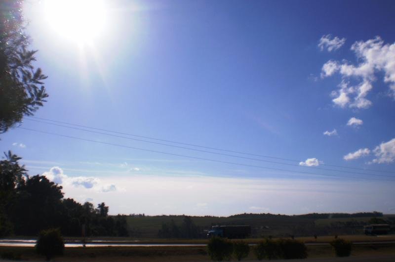Santa Rosa, que amanheceu abaixo de zero na semana passada, teve sol e temperaturas de mais de 30&ordm;C nesta quarta