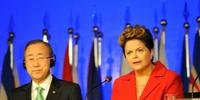 Ao lado de Ban Ki-moon, Dilma assumiu a presidência da Rio+20
