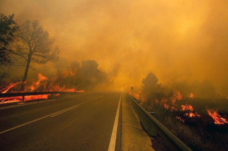 Fogo j&aacute; destruiu uma &aacute;rea de mata de cerca de 10 quil&ocirc;metros quadrados na regi&atilde;o de Val&ecirc;ncia