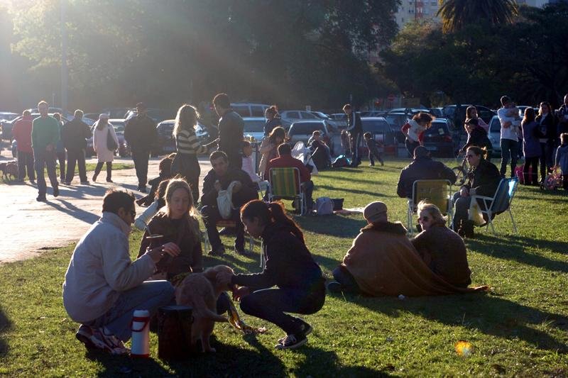 Sol atraiu porto-alegrenses aos parques, apesar do frio de domingo
