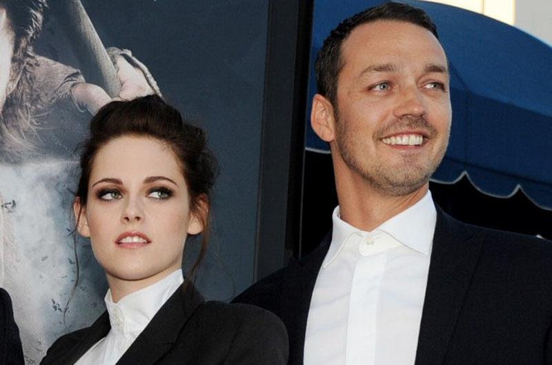 Atriz Kristen Stewart e cineasta  Rupert Sanders em evento de lan&ccedil;amento do filme que trabalharam juntos