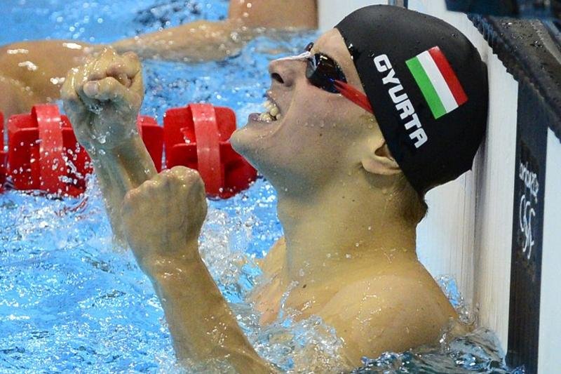 H&uacute;ngaro Daniel Gyurta bate recorde dos 200 metros peito em Londres