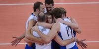 Russos comemoram vaga na final do vôlei masculino dos Jogos Olímpicos