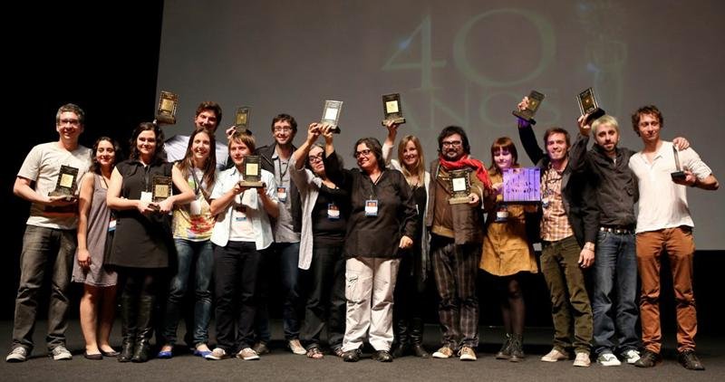 Premiados no palco do Pal&aacute;cio dos Festivais