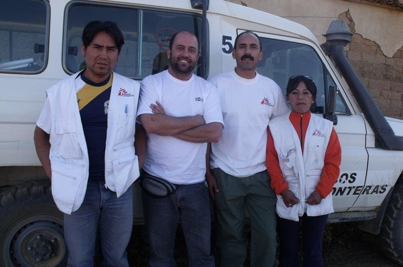 Nagel com equipe da MSF