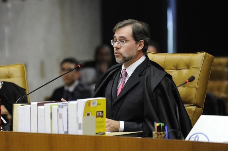 Ministro do STF Jos&eacute; Ant&ocirc;nio Dias Toffoli no d&eacute;cimo quinto dia de julgamento do mensal&atilde;o
