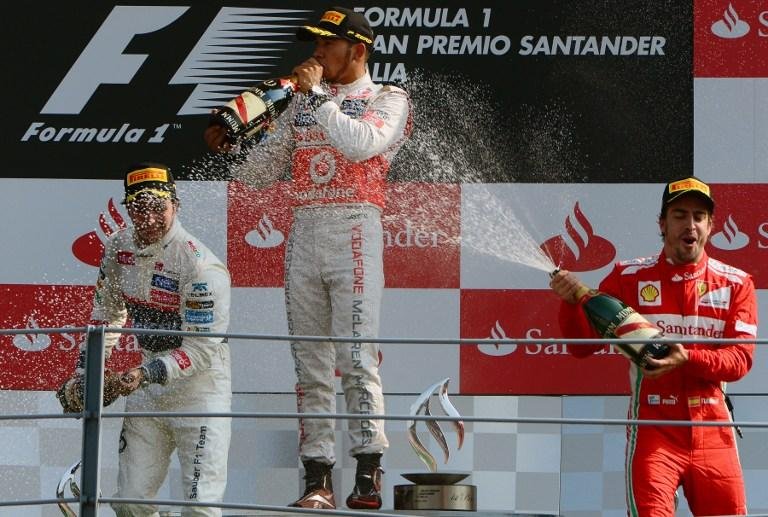 Sergio Perez e Fernando Alonso completaram o p&oacute;dio, respectivamente