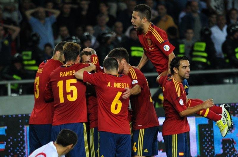 Espanha sofre para vencer a Ge&oacute;rgia nas Eliminat&oacute;rias