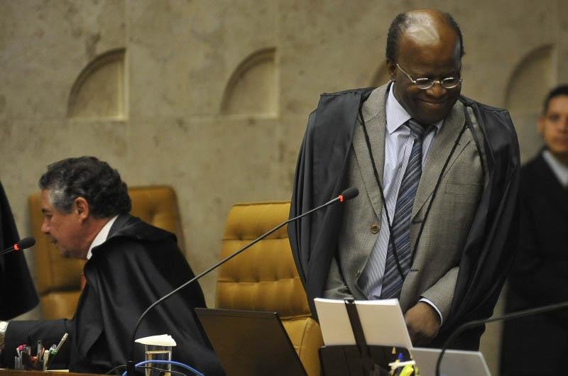 Joaquim Barbosa durante a vig&eacute;sima quinta sess&atilde;o exclusiva de julgamento da A&ccedil;&atilde;o Penal 470