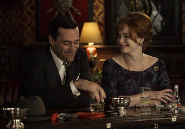 Jon Hamm e Christina Hendricks em Mad Men