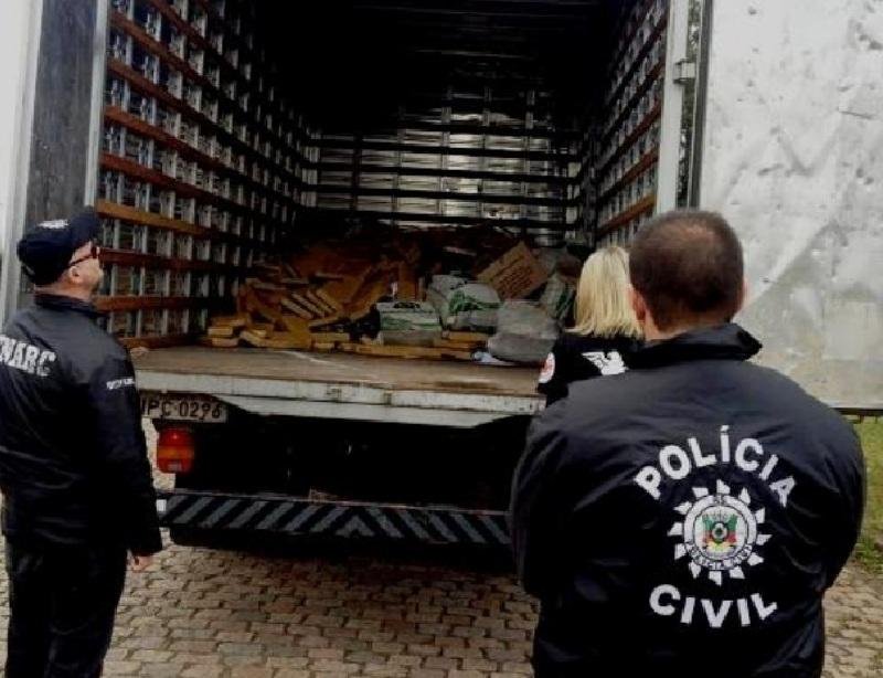 Cerca de 2,3 kg foram incinerados hoje em Charqueadas