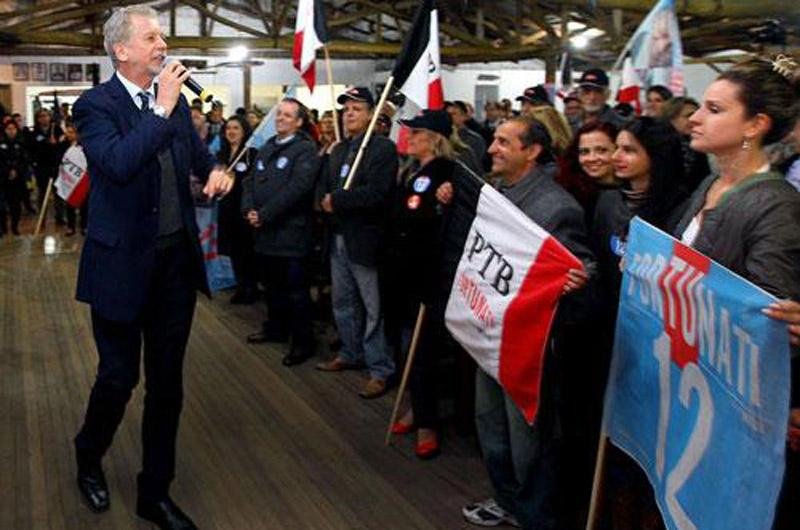 Candidato discursou para apoiadores em um CTG da Capital 