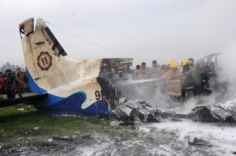 Avi&atilde;o caiu no Nepal