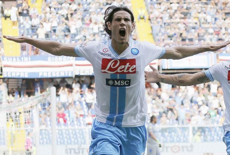 Cavani decretou a vit&oacute;ria do N&aacute;poli sobre o Sampdoria