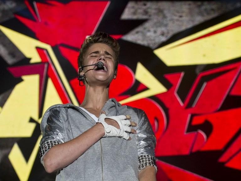 Cantor Justin Bieber sentiu-se mal em show nos Estados Unidos