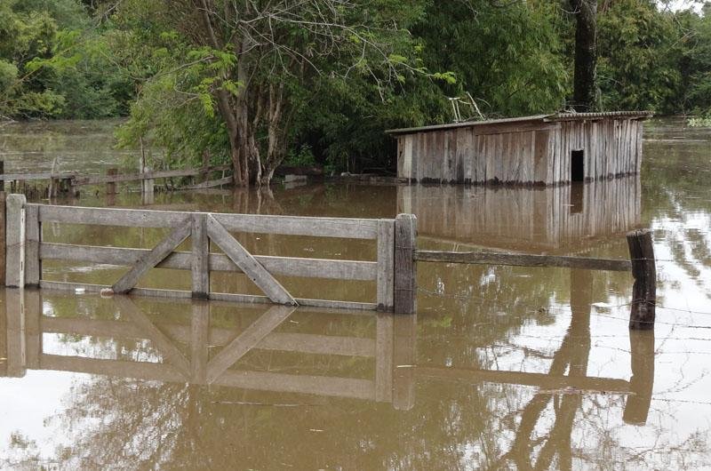 Rio Jaguari subiu 10 metros com a chuva das &uacute;ltimas horas
